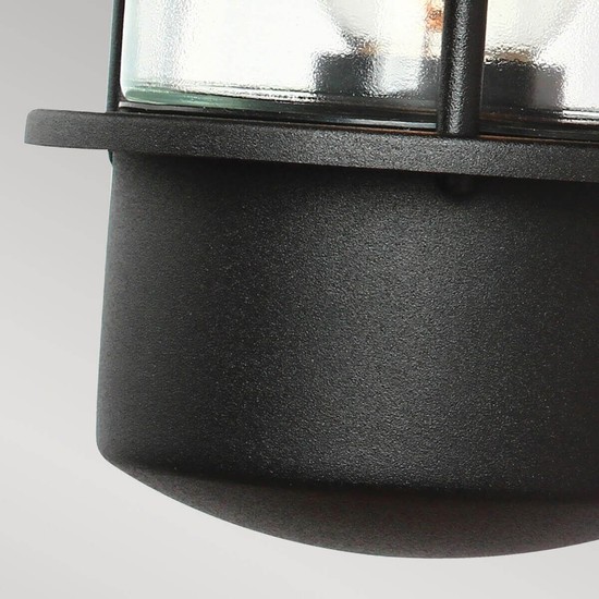 Elstead Helsingor Außen-Wandleuchte Sensor E27 24cm Schwarz IP44