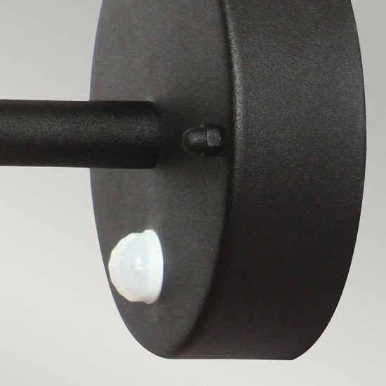 Elstead Helsingor Außen-Wandleuchte Sensor E27 24cm Schwarz IP44