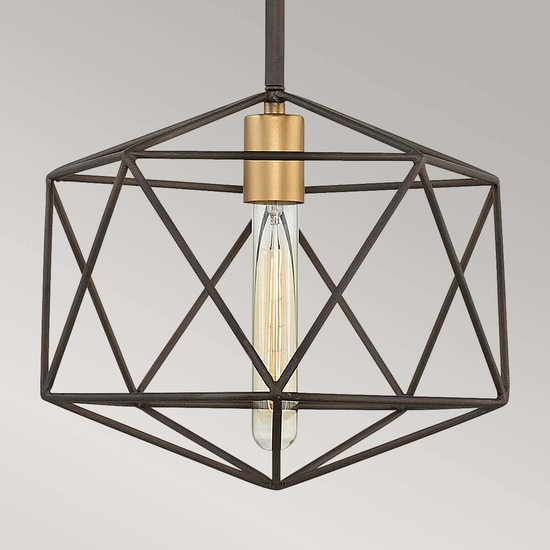 Elstead Astrid Hängeleuchte E27 Metallische, matte Bronze