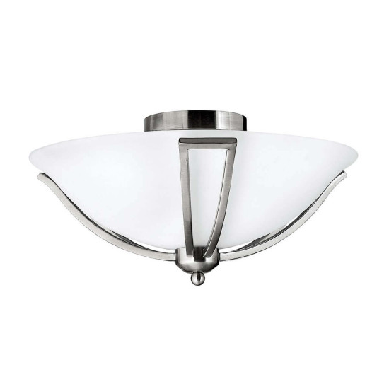 Elstead Bolla Deckenleuchte E27 2-fach 20cm Nickel gebürstet