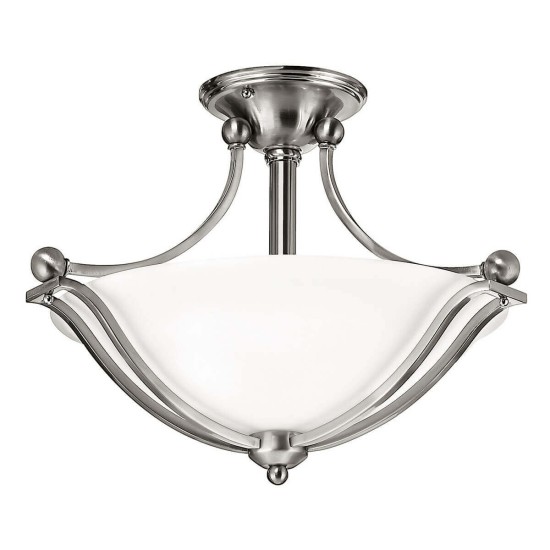 Elstead Bolla Deckenleuchte E27 2-fach 36cm Nickel gebürstet