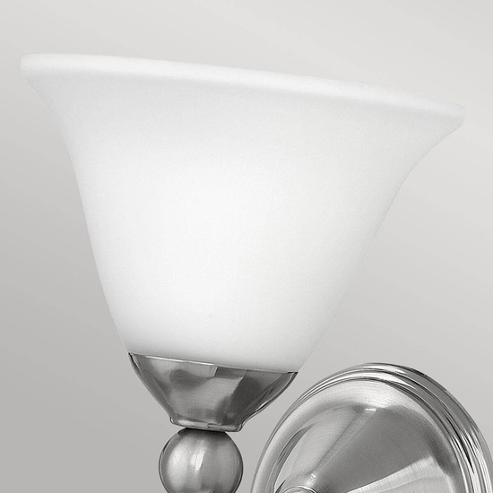 Elstead Bolla Wandleuchte E27 66cm Nickel gebürstet