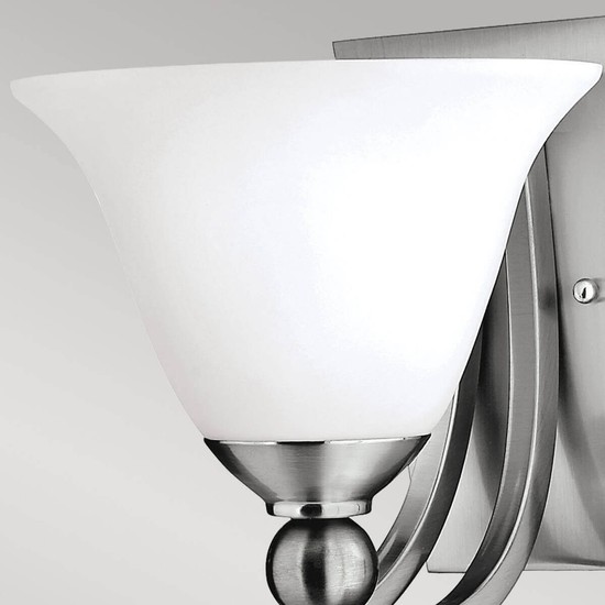 Elstead Bolla Wandleuchte E27 22cm Nickel gebürstet