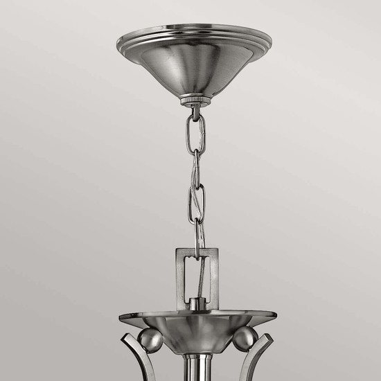 Elstead Bolla Kronleuchter E27 3-fach Nickel gebürstet