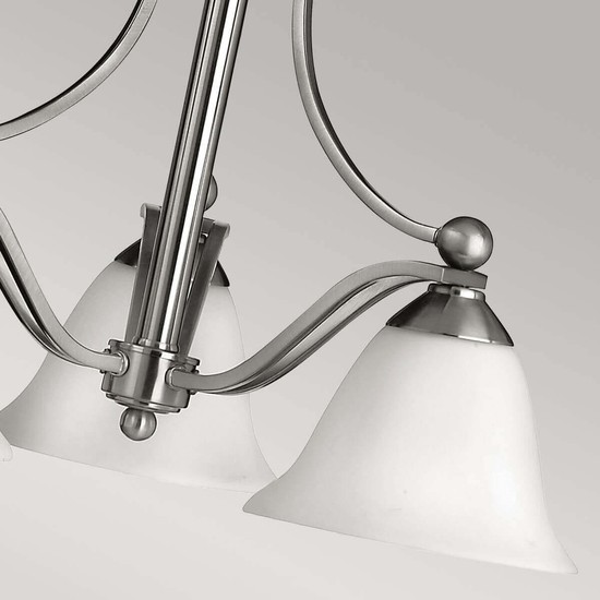 Elstead Bolla Kronleuchter E27 3-fach Nickel gebürstet