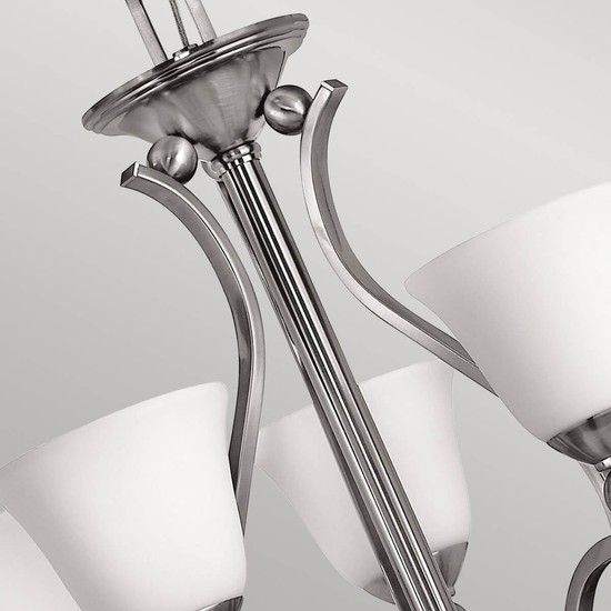 Elstead Bolla Kronleuchter E27 5-fach Nickel gebürstet