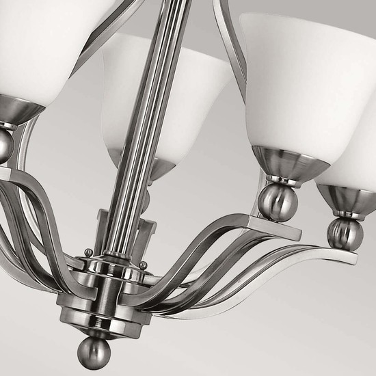 Elstead Bolla Kronleuchter E27 5-fach Nickel gebürstet