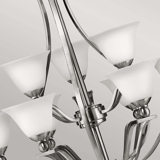 Elstead Bolla Kronleuchter E27 9-fach Nickel gebürstet
