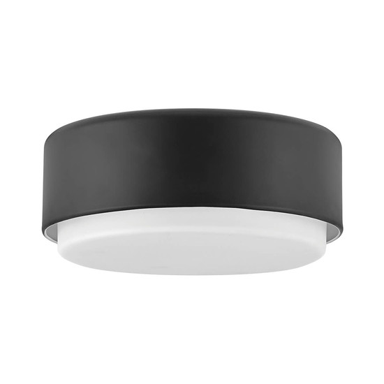 Elstead Cedric Deckenleuchte E27 2-fach Schwarz Opal