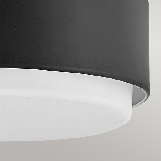 Elstead Cedric Deckenleuchte E27 2-fach Schwarz Opal