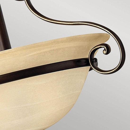 Elstead Cello Deckenleuchte E27 2-fach Antike Bronze