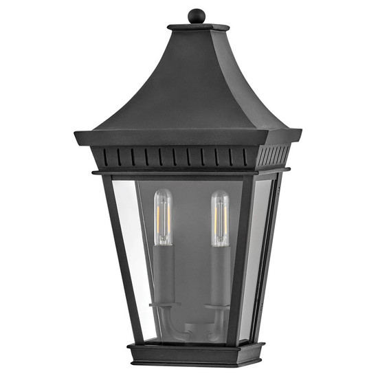 Elstead Chapel Hill Außenwandleuchte E14 2-fach Museum Schwarz Schwarz IP44