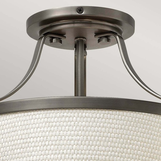 Elstead Charlotte Deckenleuchte E27 3-fach Antikes Nickel