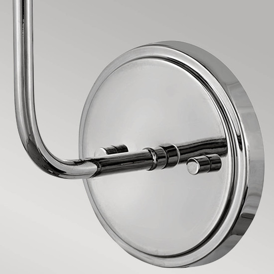 Elstead Clarke Wandleuchte E27 Nickel poliert und weißer Metallschirm Weiß