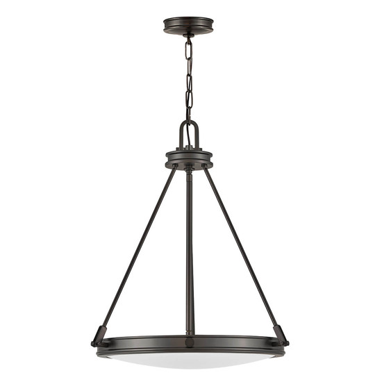 Elstead Collier Pendelleuchte E14 4-fach Schwarzes Oxid Glas klar mit Luftbläschen