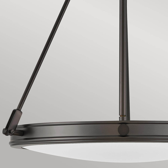 Elstead Collier Pendelleuchte E14 4-fach Schwarzes Oxid Glas klar mit Luftbläschen
