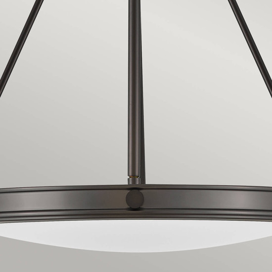 Elstead Collier Pendelleuchte E14 4-fach Schwarzes Oxid Glas klar mit Luftbläschen