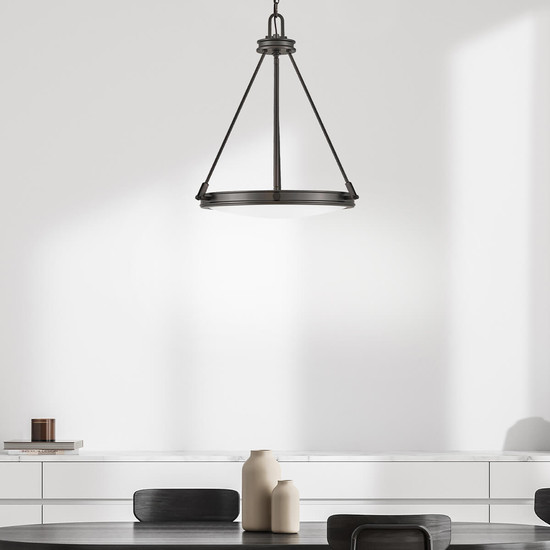 Elstead Collier Pendelleuchte E14 4-fach Schwarzes Oxid Glas klar mit Luftbläschen