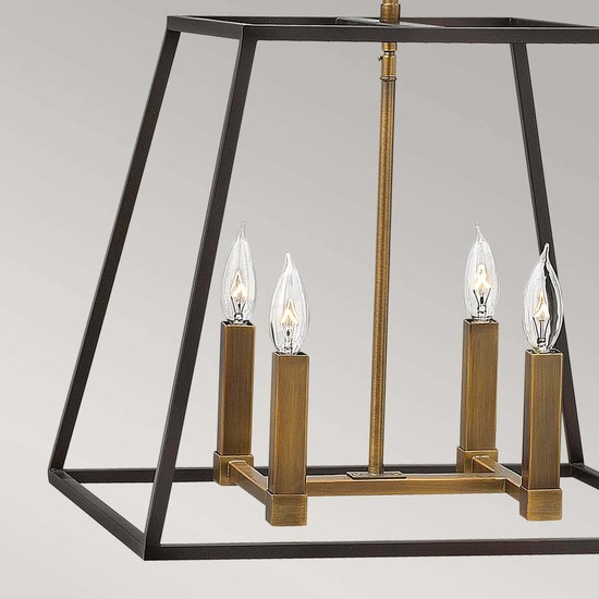 Elstead Fu Lighton Hängeleuchte E14 4-fach Bronze