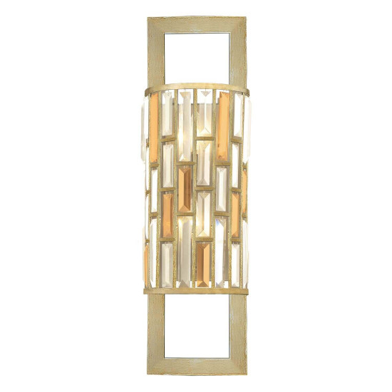 Elstead Gemma Wandleuchte E14 2-fach 65cm Blattsilber