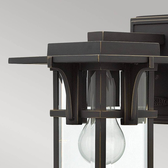Elstead Manhattan Außen-Wandleuchte E27 30cm Ölgeriebene Bronze IP44