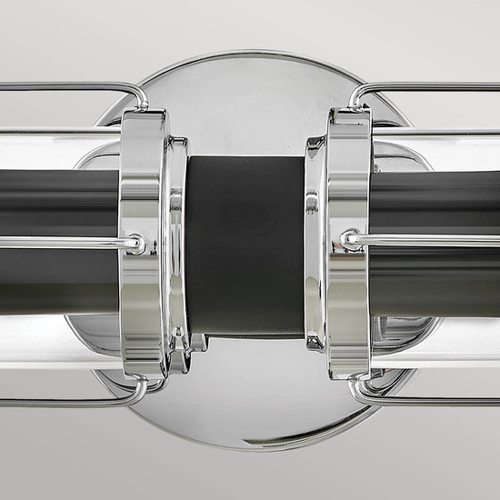 Elstead Masthead Wandleuchte E27 2-fach Poliertes Chrom und schwarz IP44