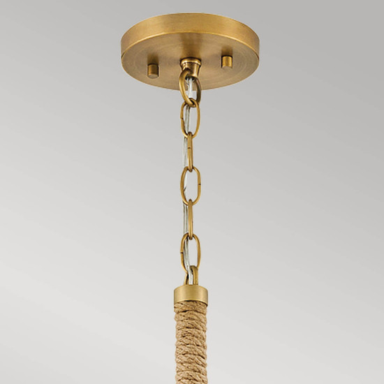 Elstead Nash Pendelleuchte E27 Heritage Messing Off-White