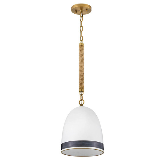 Elstead Nash Pendelleuchte E27 Heritage Messing Off-White