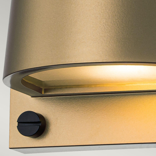 Elstead Scout Außenwandleuchte GU10 LED Heritage Messing lackiert IP44 Anti-Meerwasser