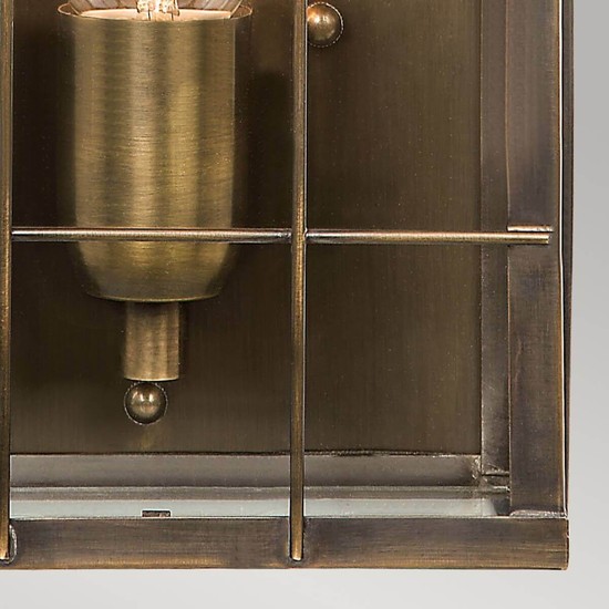 Elstead Hyde Park Außen-Wandleuchte E27 Massives Messing IP44