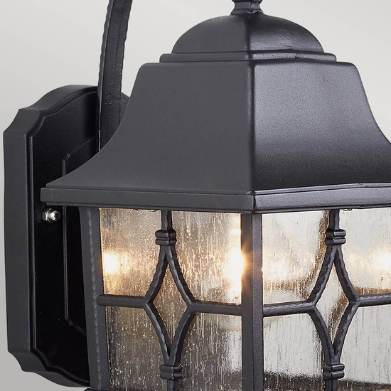 Elstead Kent Außen-Wandleuchte E27 Schwarz IP44