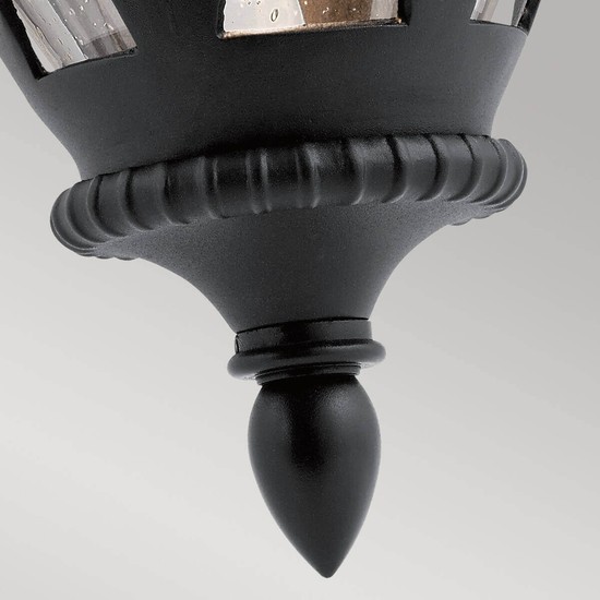 Elstead Admirals Cove Außen-Wandleuchte E27 60cm Strukturiertes Schwarz IP44 Anti-Meerwasser