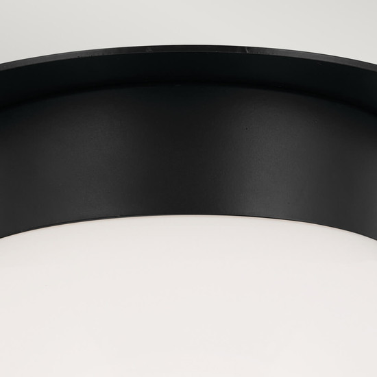 Elstead Albers Deckenleuchte E27  Schwarz Opalglas