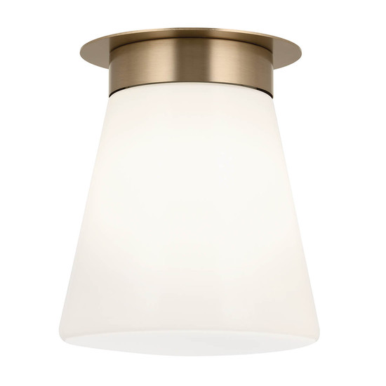 Elstead Albers Deckenleuchte E27  Champagnerbronze Opalglas