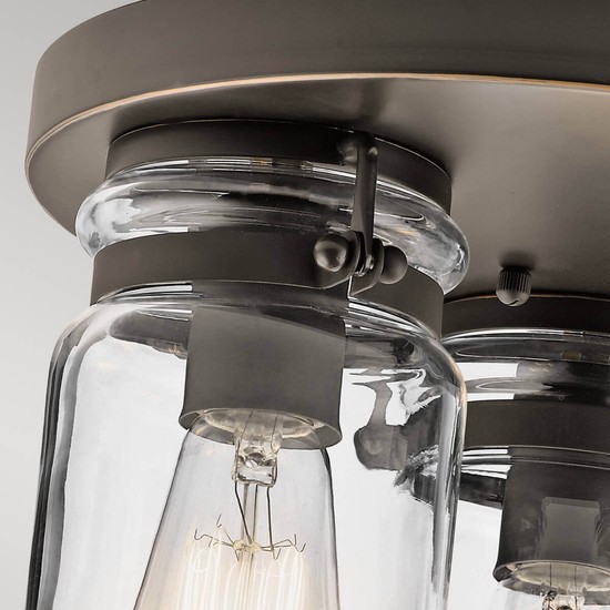 Elstead Brinley Deckenleuchte E27 3-fach Bronze Nickel gebürstet