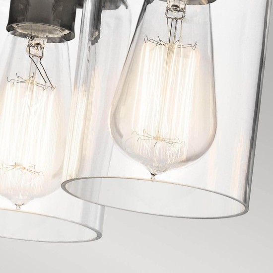 Elstead Brinley Deckenleuchte E27 3-fach Bronze Nickel gebürstet