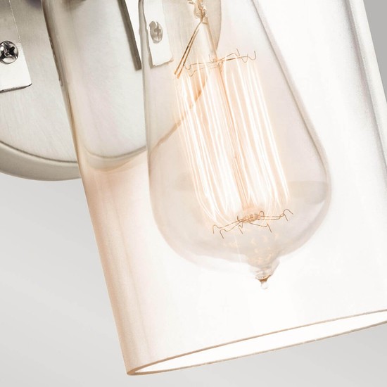 Elstead Brinley Wandleuchte E27 Nickel gebürstet