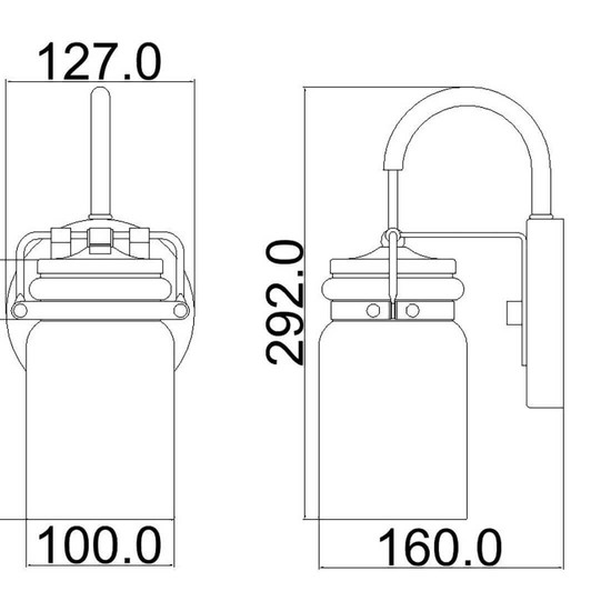 Elstead Brinley Wandleuchte E27 Ältere Bronze