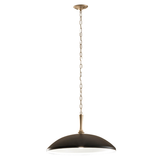 Elstead Delarosa Pendelleuchte E27  Schwarz und Champagnerbronze Schwarz