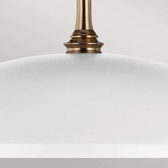 Elstead Delarosa Pendelleuchte E27  Weiß und Champagnerbronze Weiß