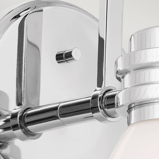 Elstead Farum Wandleuchte G9 Poliertes Chrom Weiß IP44