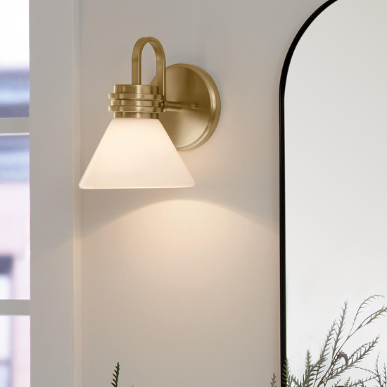 Elstead Farum Wandleuchte G9 Champagnerbronze Weiß IP44