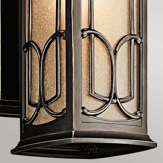 Elstead Franceasi Außen-Wandleuchte E27 37cm Ältere Bronze IP44