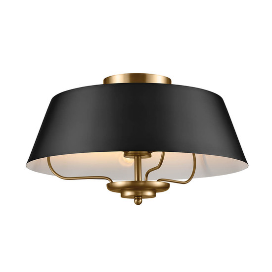 Elstead Luella Pendelleuchte E14 3-fach Schwarz und Messing