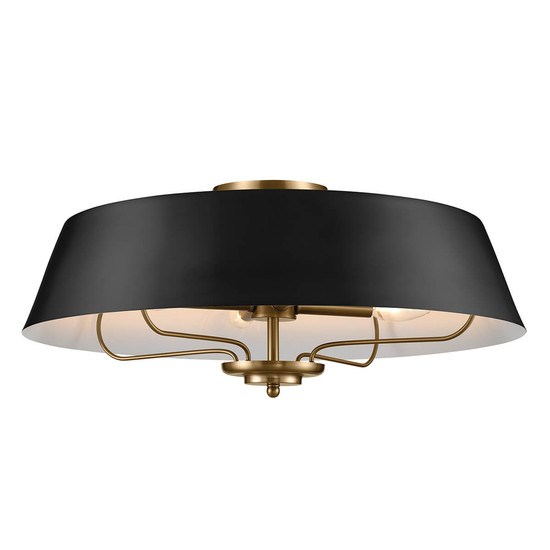 Elstead Luella Pendelleuchte E14 4-fach Schwarz und Messing