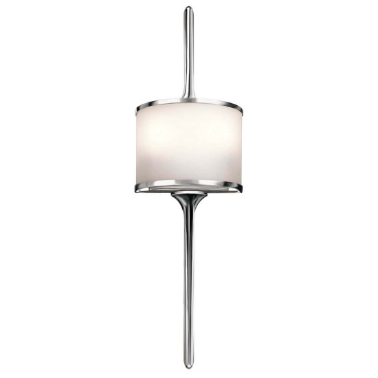 Elstead Mona LED Wandleuchte G9 2-fach 56cm Poliertes Chrom IP44