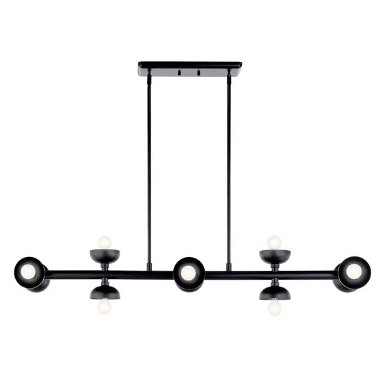 Elstead Palta Pendelleuchte E14 10-fach Satinschwarz Schwarz