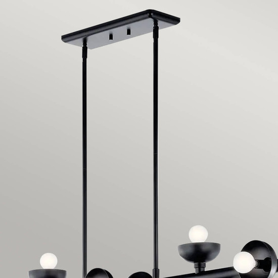 Elstead Palta Pendelleuchte E14 10-fach Satinschwarz Schwarz