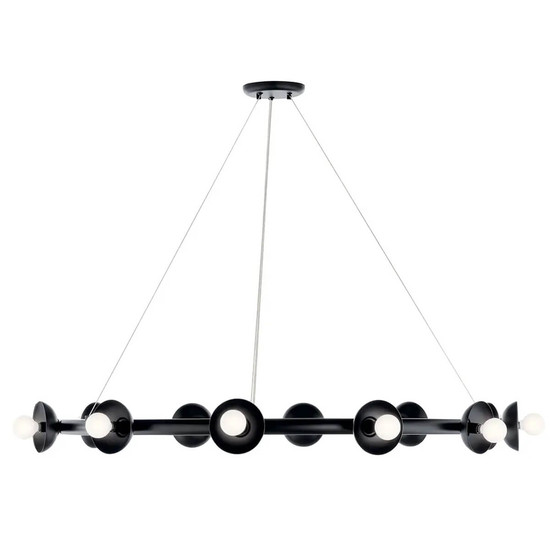 Elstead Palta Pendelleuchte E14 9-fach Satinschwarz Schwarz