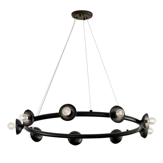 Elstead Palta Pendelleuchte E14 9-fach Satinschwarz Schwarz
